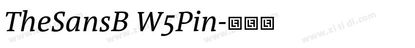 TheSansB W5Pin字体转换